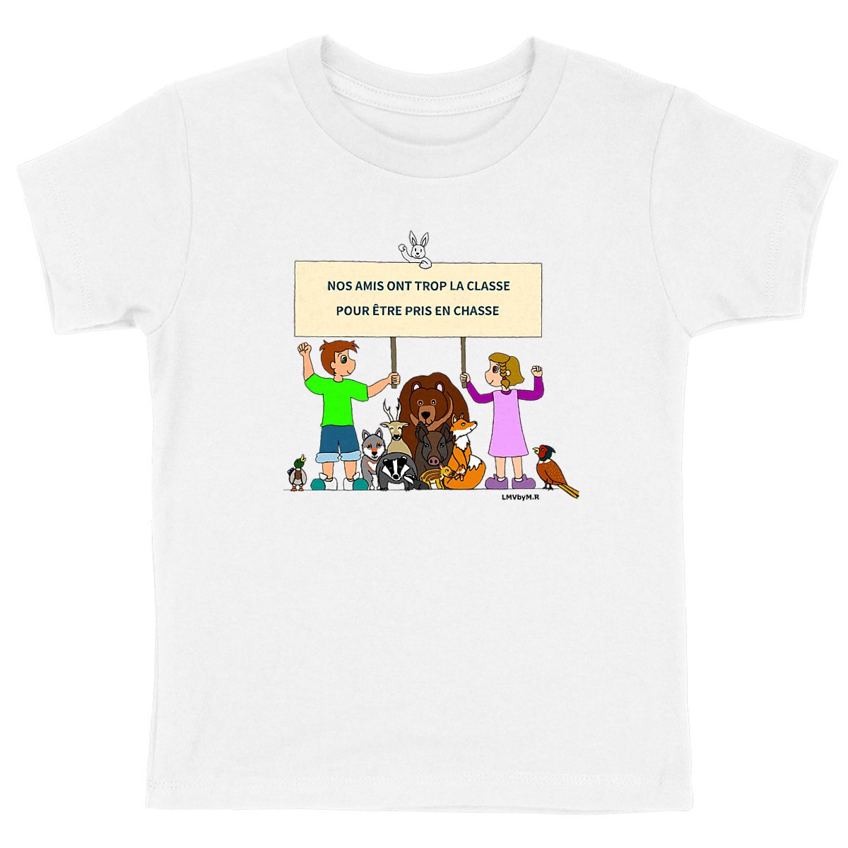 Tee-shirt Bio Enfant LMV STOP CHASSE