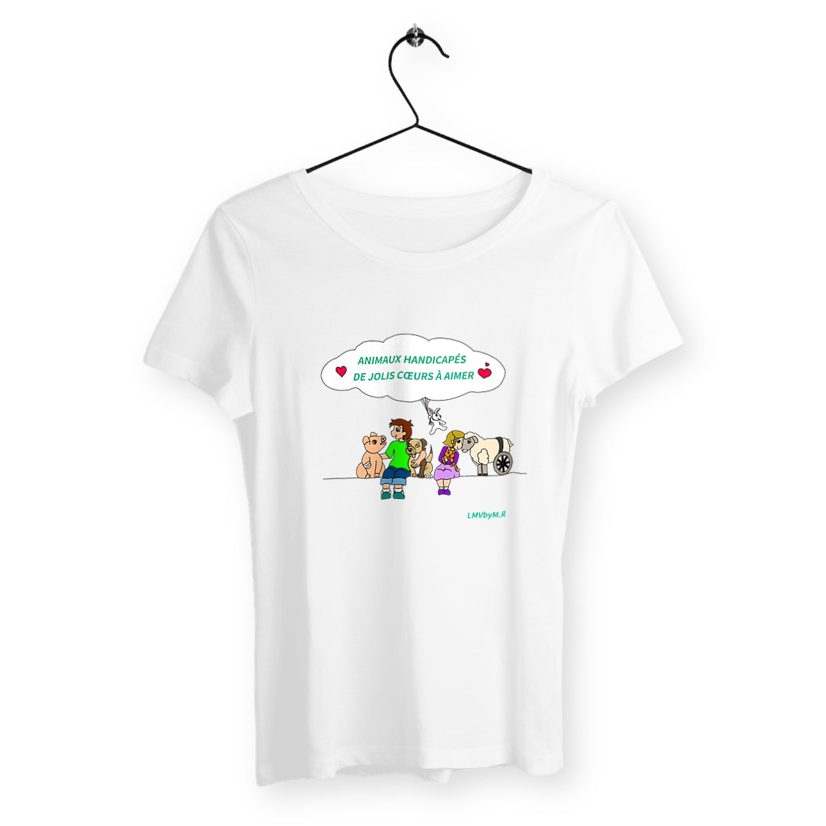 T-shirt FEMME Bio LMV Animaux Handicapés