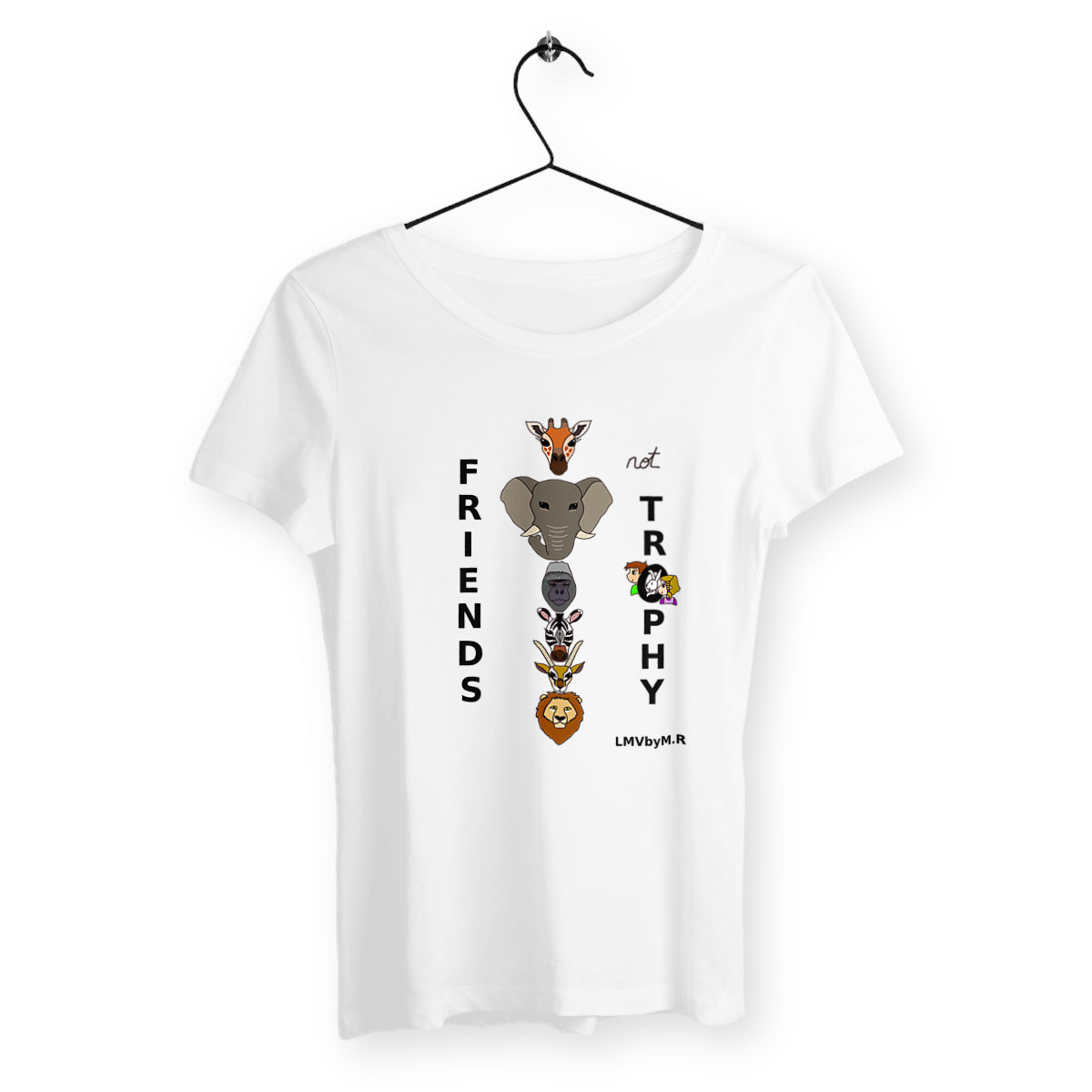 T-shirt FEMME Bio LMV FRIENDS NOT TROPHY (Safari)