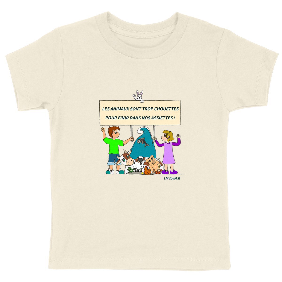 Tee-shirt Bio Enfant LMV TROP CHOUETTES POUR NOS ASSIETTES