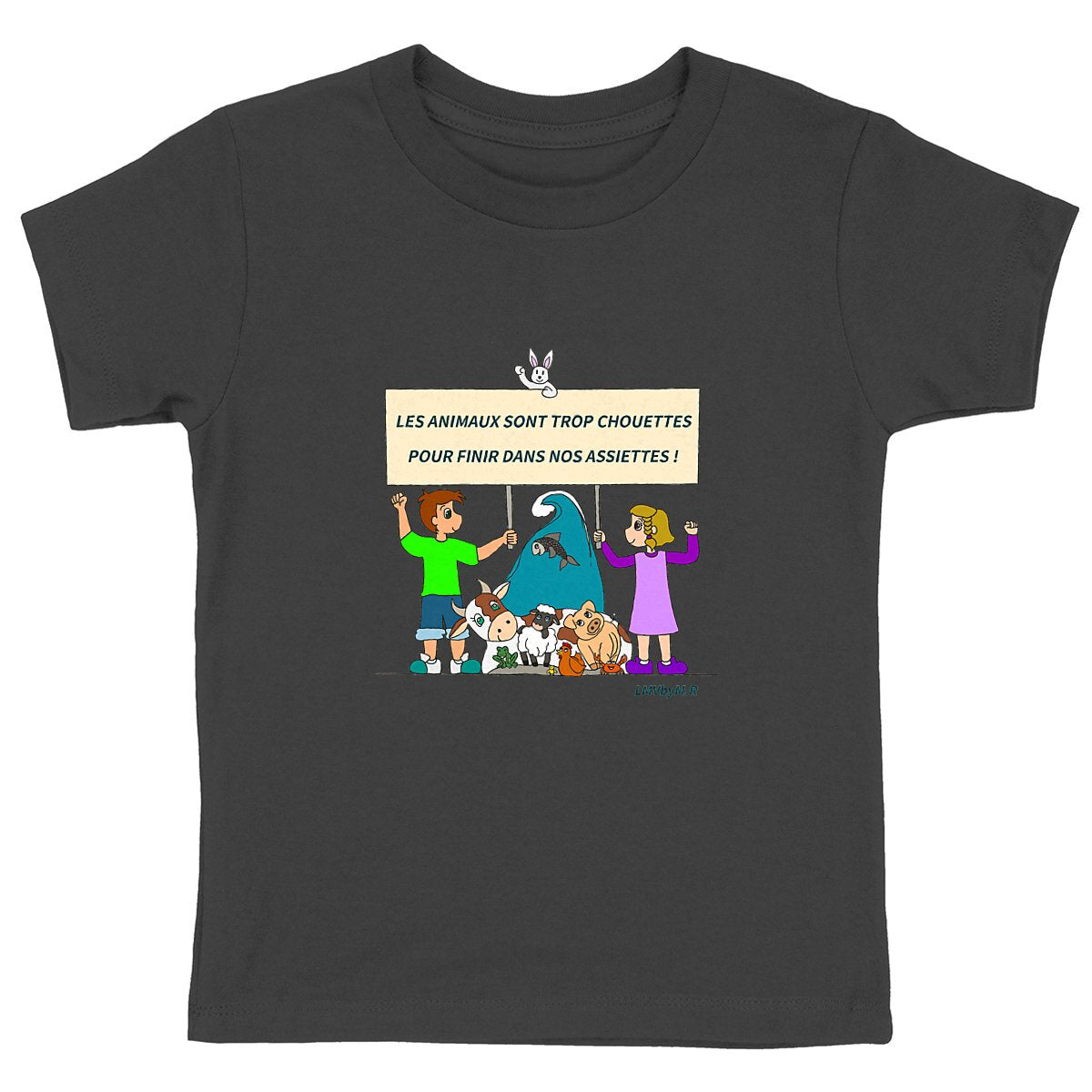 Tee-shirt Bio Enfant LMV TROP CHOUETTES POUR NOS ASSIETTES