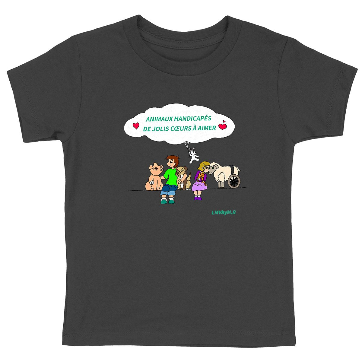 Tee-shirt Bio Enfant LMV Animaux Handicapés