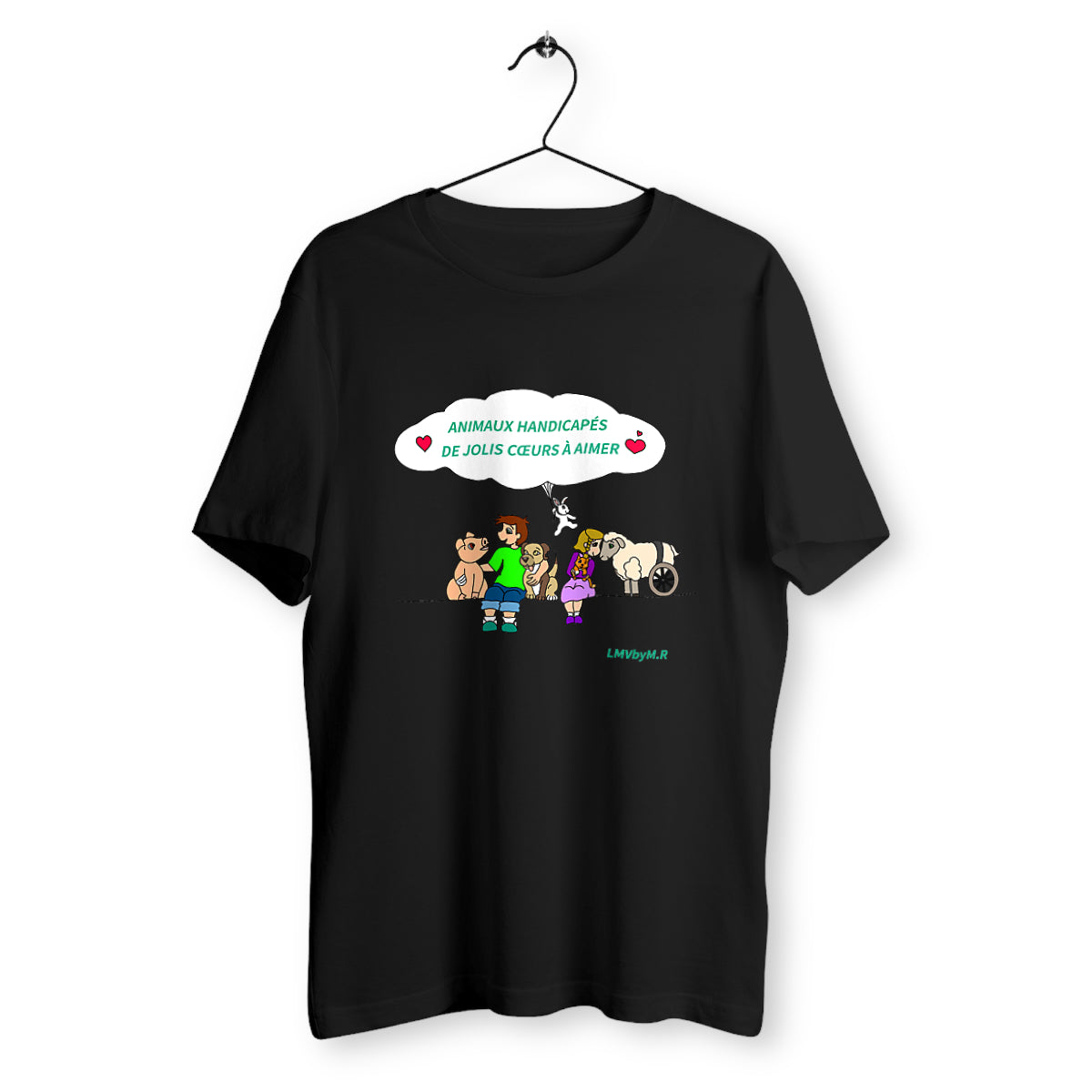 T-shirt HOMME/UNISEXE Change LMV Animaux Handicapés