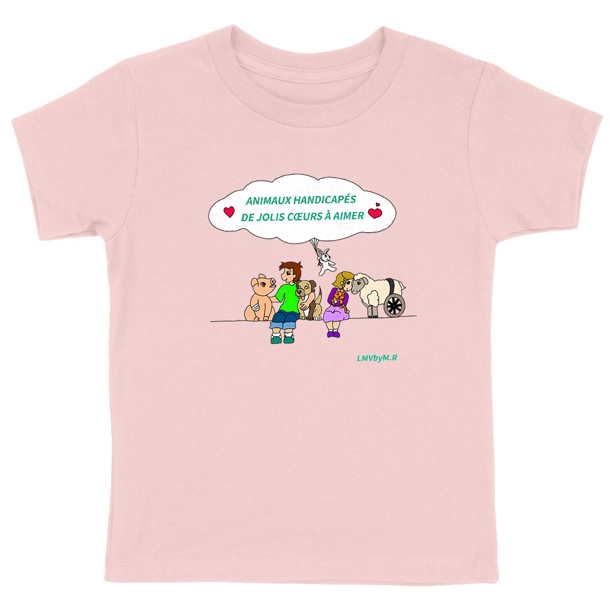 Tee-shirt Bio Enfant LMV Animaux Handicapés