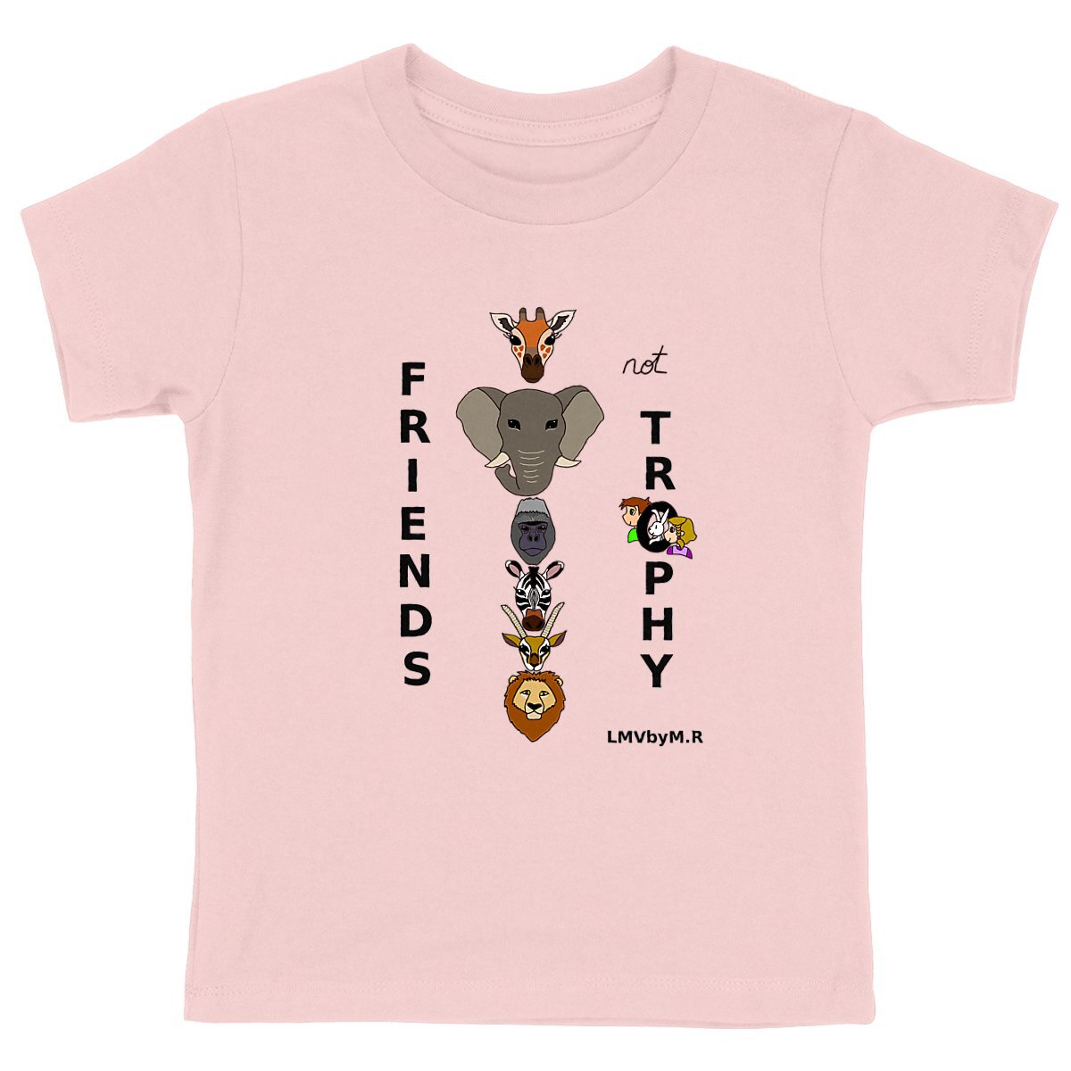 Tee-shirt Bio Enfant LMV FRIENDS NOT TROPHY (Safari)