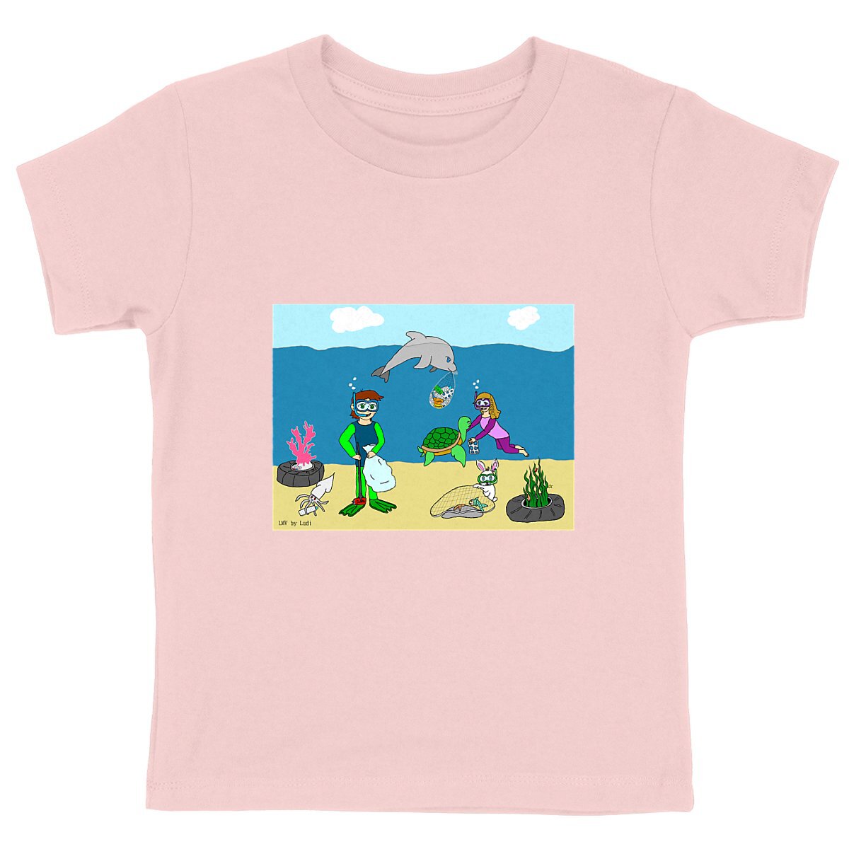 Tee-shirt Bio Enfant LMVbyLudi L'océan, pas une poubelle